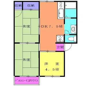 コーポアザレア【1階】の間取り