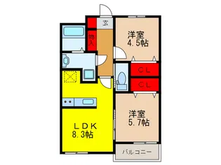 STEADY東大阪太平寺【3階】の間取り