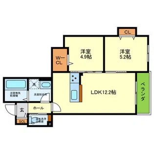 Ms Ring Grande春日出中【3階】の間取り