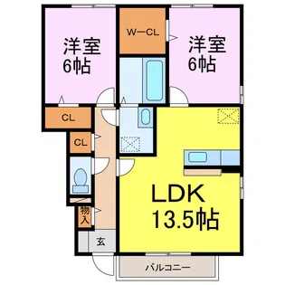 アブソルートA【1階】の間取り