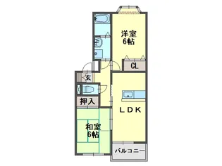 シャルム蓮池A【1階】の間取り