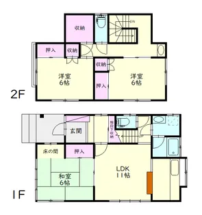 新潟県阿賀野市山口町1【一戸建】の間取り