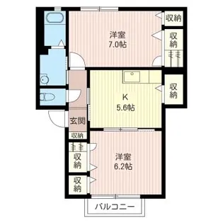 ホープ・ビラ【1階】の間取り