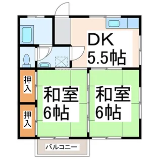 コーポ竹林【1階】の間取り