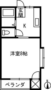 代栄ハイツNo.2【2階】の間取り