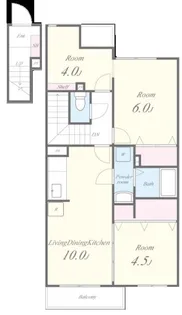 福岡県久留米市北野町十郎丸【アパート】の間取り