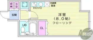 ライオンズマンション青葉通第二【5階】の間取り