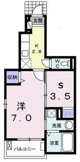 愛媛県四国中央市寒川町【アパート】の間取り