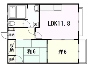 メゾン矢賀【1階】の間取り