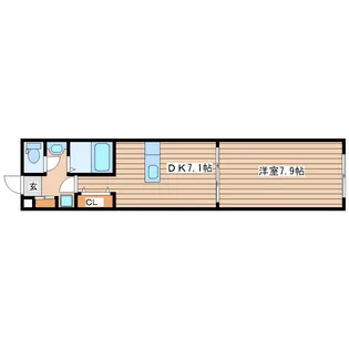 アスコット古川II番館【1階】の間取り