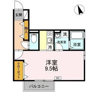 岡山県岡山市南区福富中1【アパート】の間取り