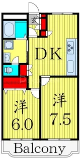 立石シティーハイツ【3階】の間取り