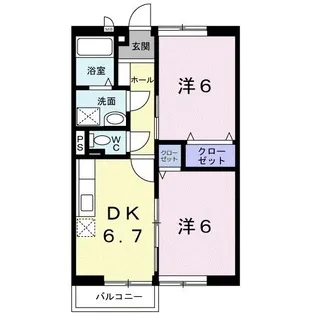 岡山県浅口市金光町大谷【アパート】の間取り