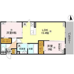 パサログランデ中安井【2階】の間取り