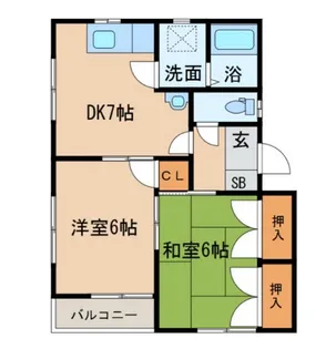 コスモスコーポC【2階】の間取り