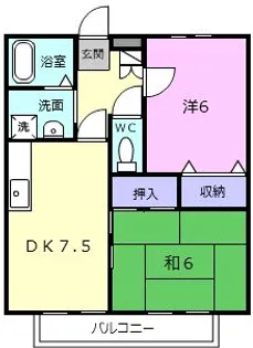 三重県伊賀市ゆめが丘6【アパート】の間取り