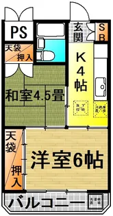 東洋コーポ【1階】の間取り
