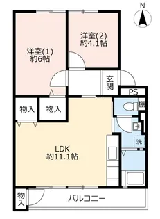 UR車返【3階】の間取り