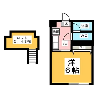 畳屋丁ハイツ【1階】の間取り