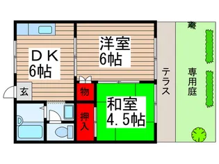 グリーンプラザ桜田【1階】の間取り