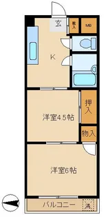 パールハイツ【1階】の間取り