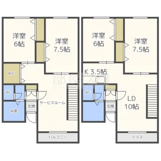 北海道札幌市西区西野七条5【一戸建】の間取り