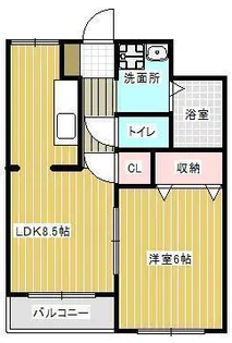 山形県米沢市西大通2【アパート】の間取り