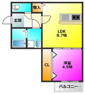 SUN MARK井尻【3階】の間取り