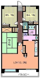 マ・メゾン寿【5階】の間取り