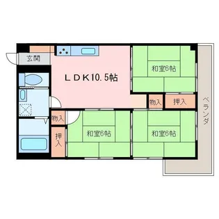 第7越智マンション【1階】の間取り