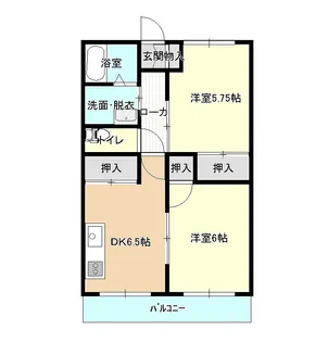 レジデンスイーストポート【3階】の間取り