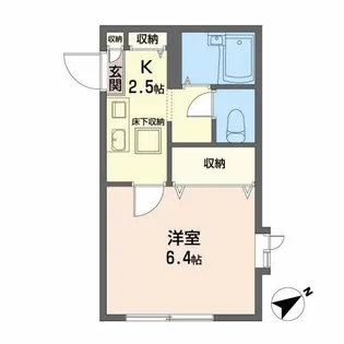 ハピネス西宮城野【1階】の間取り