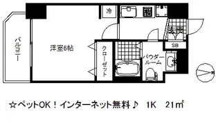エステムコート神戸ハーバーランド前6ピクシス【7階】の間取り