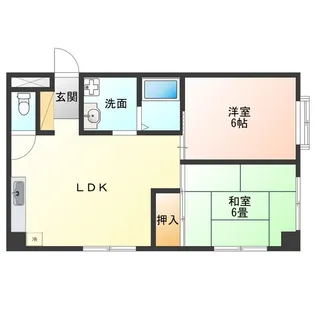 大阪府大阪市西区九条南2【マンション】の間取り