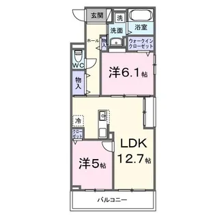 江どばしテラス【2階】の間取り