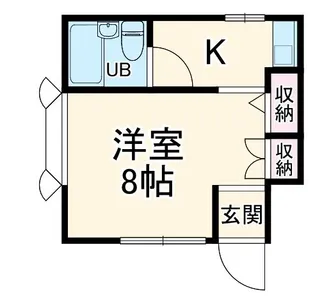 ローズアパートQ43【1階】の間取り