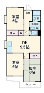 みどり坂ハイツ【2階】の間取り