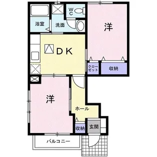 サン・ヒルズ永国A【2階】の間取り
