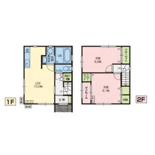 岩手県花巻市二枚橋第6地割【一戸建】の間取り