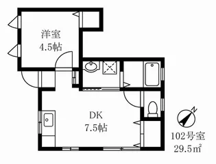 東京都文京区大塚6【アパート】の間取り