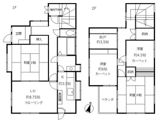 埼玉県朝霞市朝志ケ丘4【一戸建】の間取り