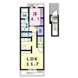 広島県福山市沖野上町5【アパート】の間取り