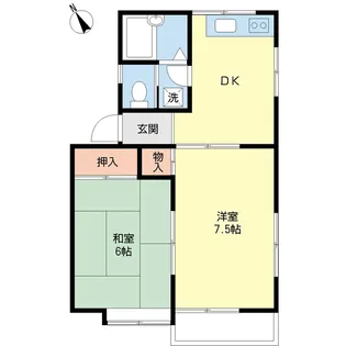ユニハイツ第2【1階】の間取り