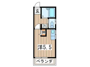 モンパルナス【2階】の間取り