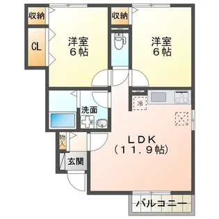 サンライズヒルズ D棟【1階】の間取り