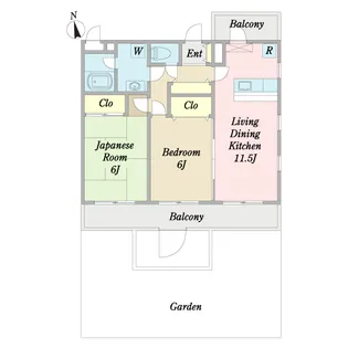 サンパティーク【1階】の間取り