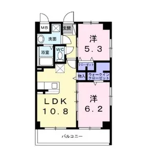 グランツ うふざと【4階】の間取り