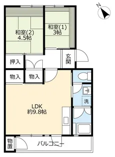 UR小栗栖北【4階】の間取り