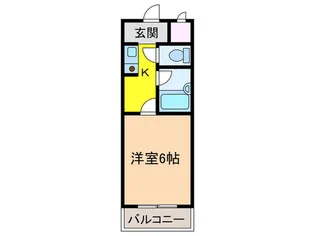 ムー1番館【5階】の間取り