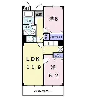 グランディール【3階】の間取り